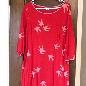 Boden Bird dress with POCKETS